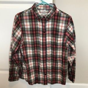 LL Bean Flannel Shirt Med Petite